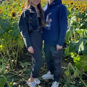 House of Harlow 1960 Dark Grey Ribbed Bodycon Midi Skirt